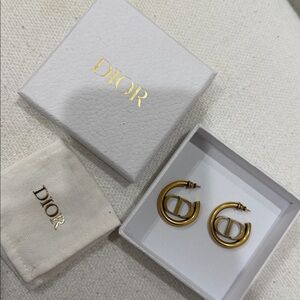 Dior Gold Hoop Earrings